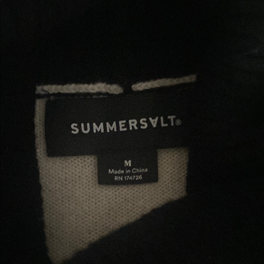 Men's Black and White Sweater